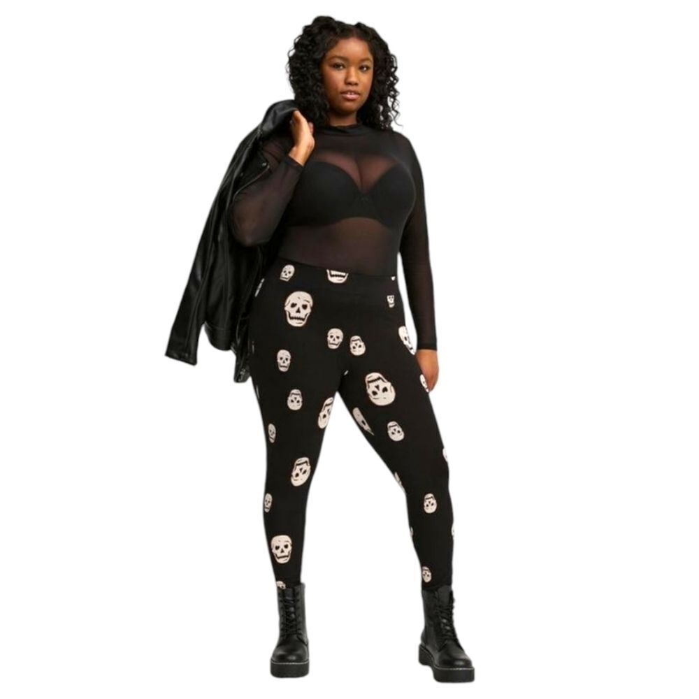 TORRID 2X Premium full Length Signature Waist rare  Skull Print  Leggings NWT